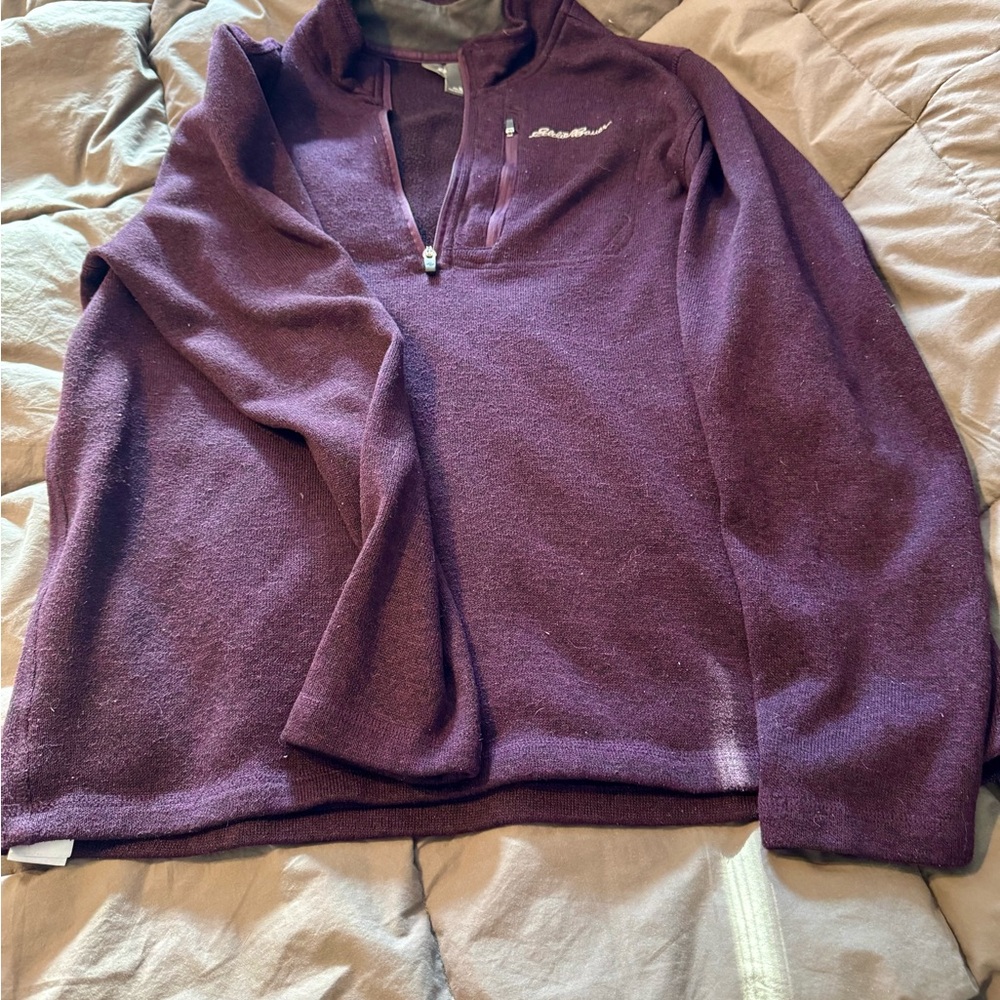 Eddie Bauer Deep Purple Fleece Pullover